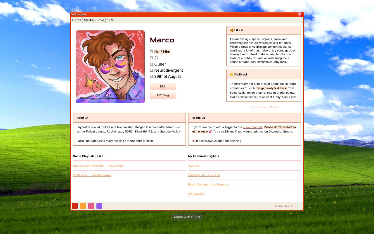 Carrd profile picture for @pantry